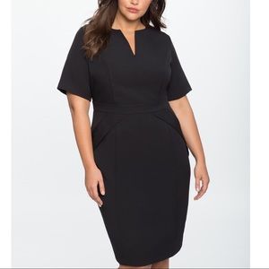 Eloquii Black Cocktail Evening Sheath Dress